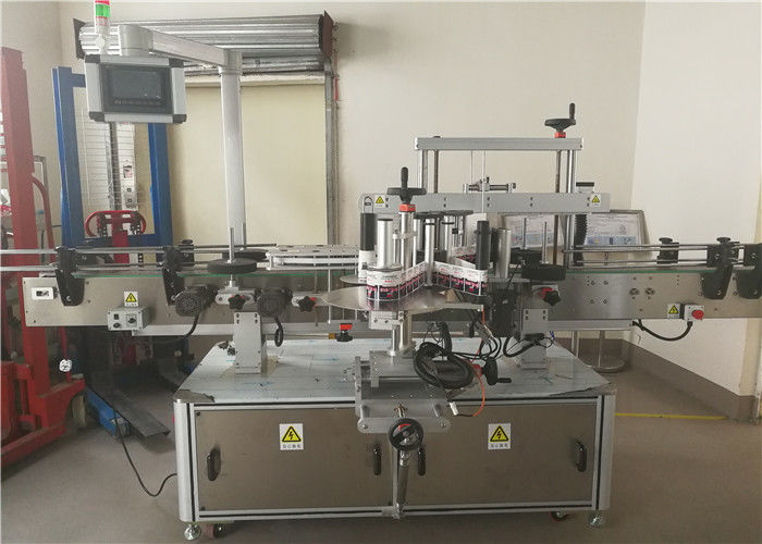 Çin Oval Şişe tedarikçisi için 2 Baş Ön ve Arka Çift Taraflı Etiket Etiketleme Makinesi