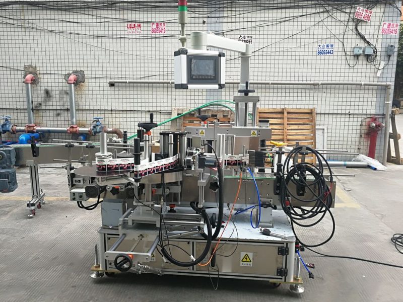 Çin Yüksek Hassas Otomatik Etiket Çift Taraflı Düz Şişe Etiketleme Makinesi Uzun 2m tedarikçisi